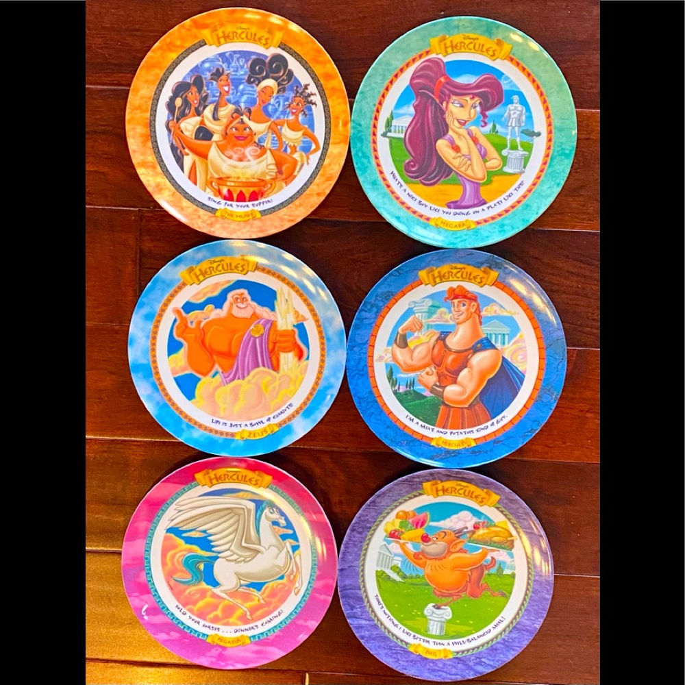 Vintage McDonalds Disney 6 plate set- NEVER USED